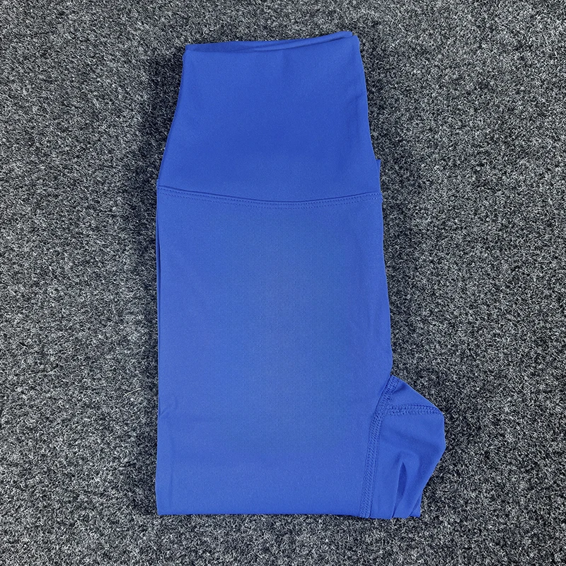 2.0 Soft Solid Color Women's Yoga Pants High Waist Pocket Tight 9-Minute Pants Fitness Cycling Running Sports Yoga Pants image 3