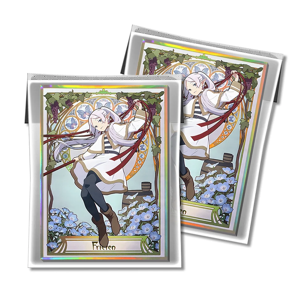 67x92mm 120 Stück (Frieren/Fern) Standardgröße Kunst-Anime-Kartenhüllen für MTG/PTCG/TCG-Spiele, Top-Loading-Brettspiel-Sammelkarten-Schutzhüllen