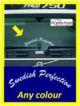 Pro nálepku na čelní sklo nákladního vozu Volvo Scania „Swedish Perfection“. Samolepka na displej 6 nejlepší prodej Příslušenství pro nákladní vozy Volvo - №6