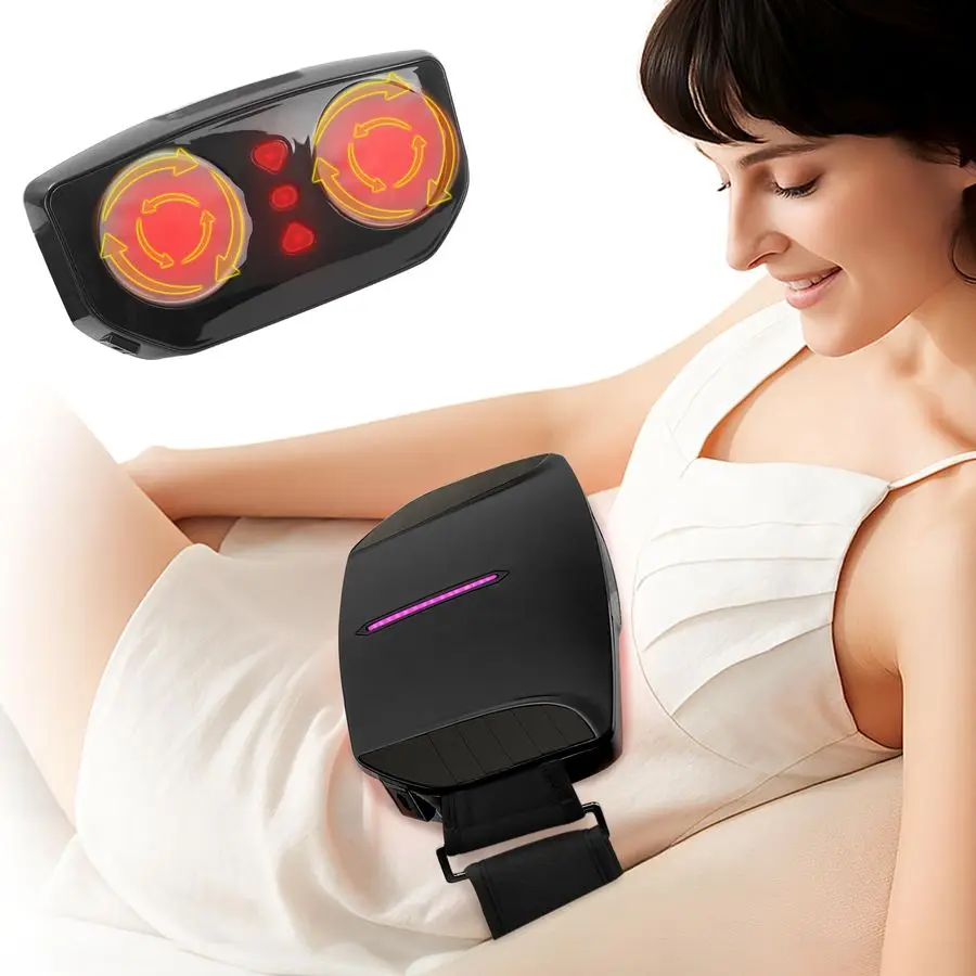 

Disc Abdominal Massager with Heat, Stomach Massager for Digestion, Belly Cellulite Massage for Flattening Belly, Relieves Discom