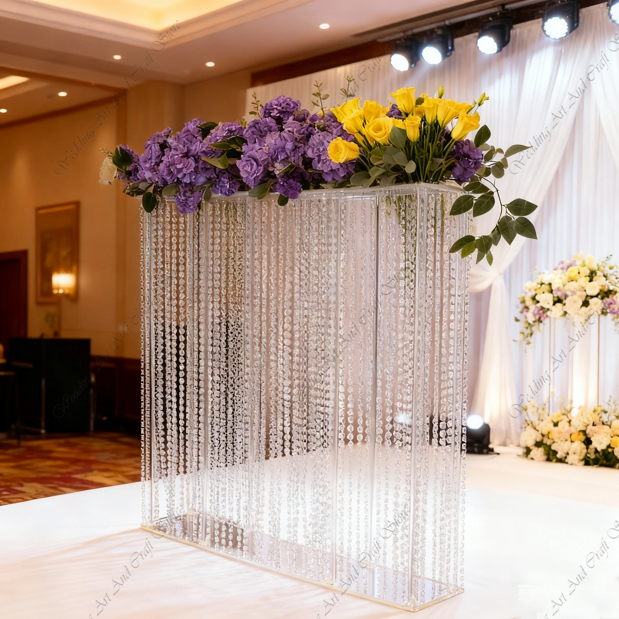 

4pcs f30 80-120cm Wedding Stage Decor Acrylic Arch Party Backdrop Clear Flower Stand Wedding Centerpiece Crystal Stand ivy428