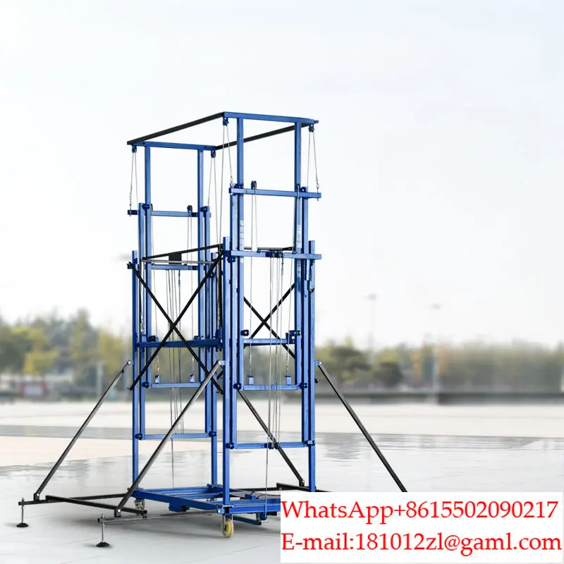 Electric scaffold lift folding home decoration site small automatic lifting platform remote control hoist