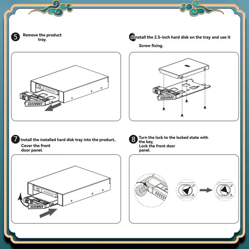(New)-2.5 Inch SSD Laptap Hard Drive Box SATA Internal USB 3.0 6TB High-Speed With Component Hard-Disk Enclosure
