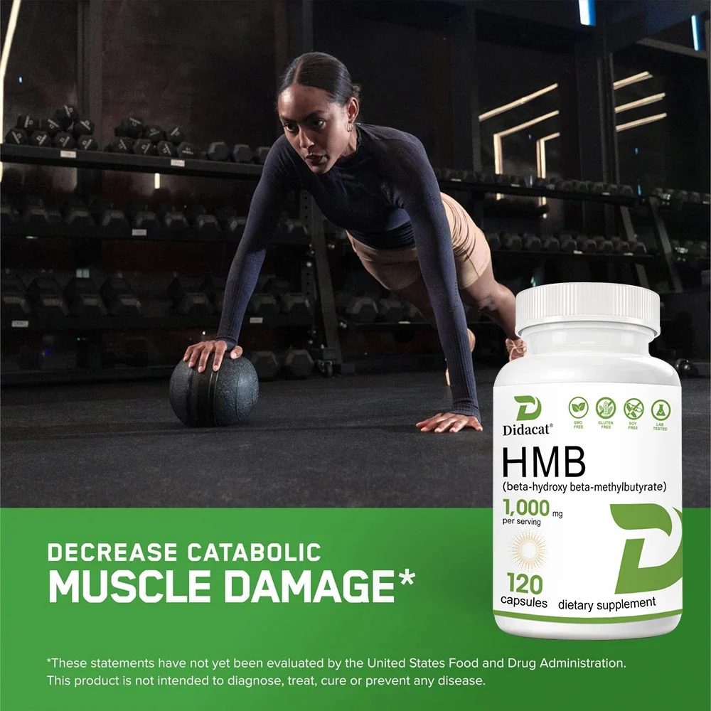 Super Strength HMB Supplement, 1000mg per Serving, with Vitamin D3 to Help Muscle Growth, Lean Muscle Mass & Workout Recovery