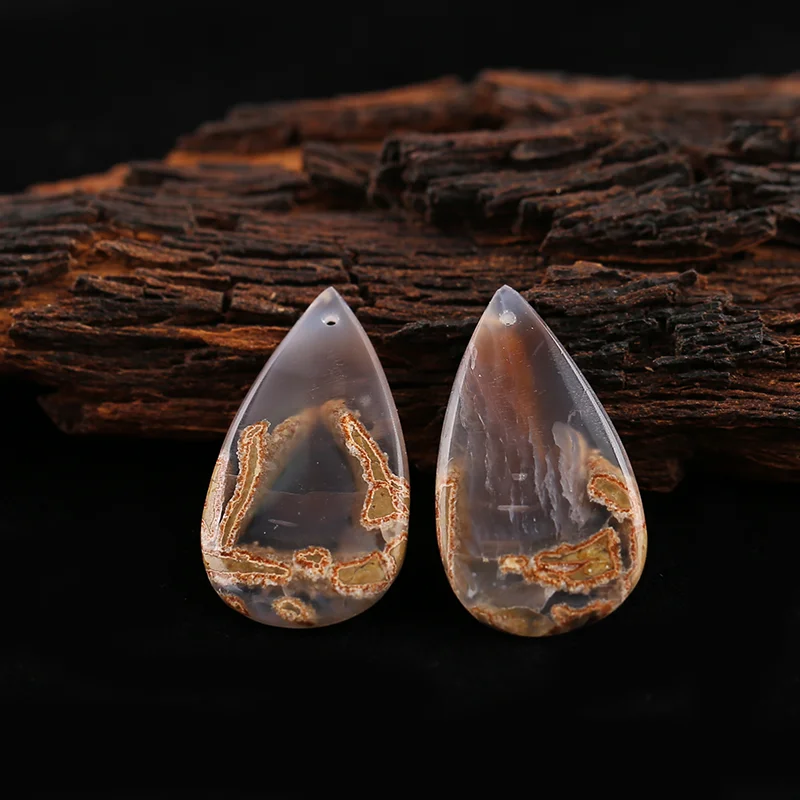 

B&F Crazy Lace Agate Earring Beads, Handmade Natural stones beads, Polished Stones for jewelry Making Supplies