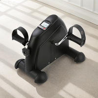 Mini Exercise Bike Arm and Leg Trainer Portable Pedal Trainer Adjustable Foot Pedal Exercise Machine LED Display for Home Office