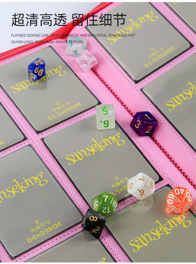 Color TCG 9-Grid Card Binder Album Zipper Closure for Pokemon YuGiOh Magic Cards Anime Sticker Collection Double-Sided Pages - Image 4