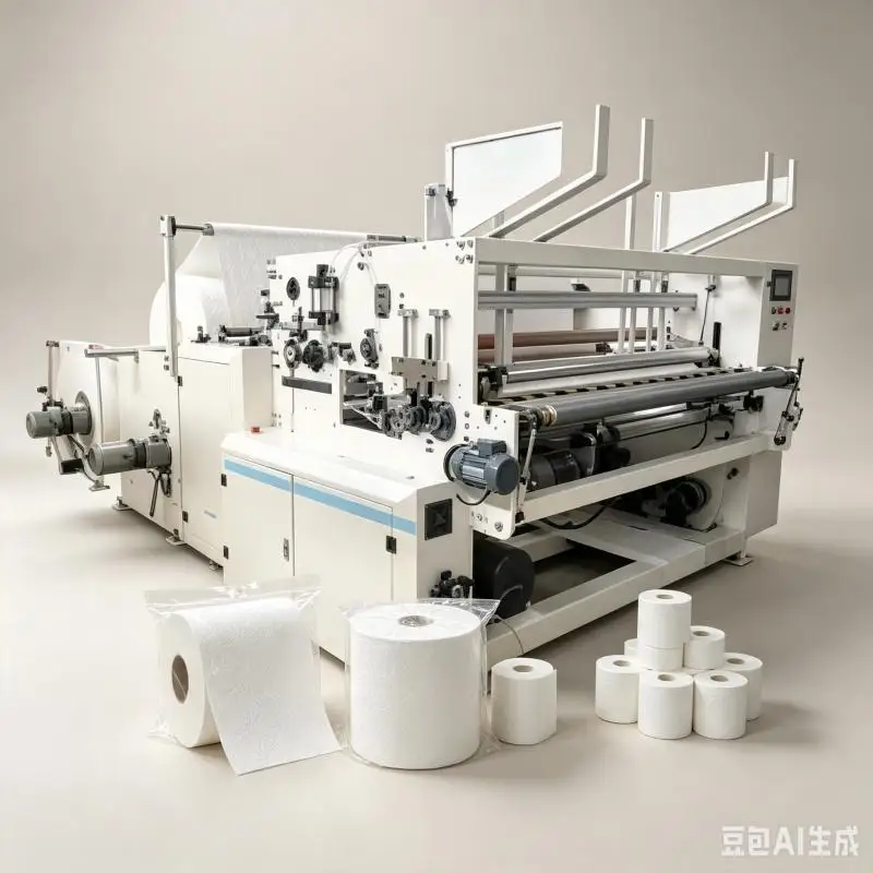 Toilet Paper Rewinding Machine Customized Tissue Roll Production Equipment Automatic Embossing Cutting Processing Line