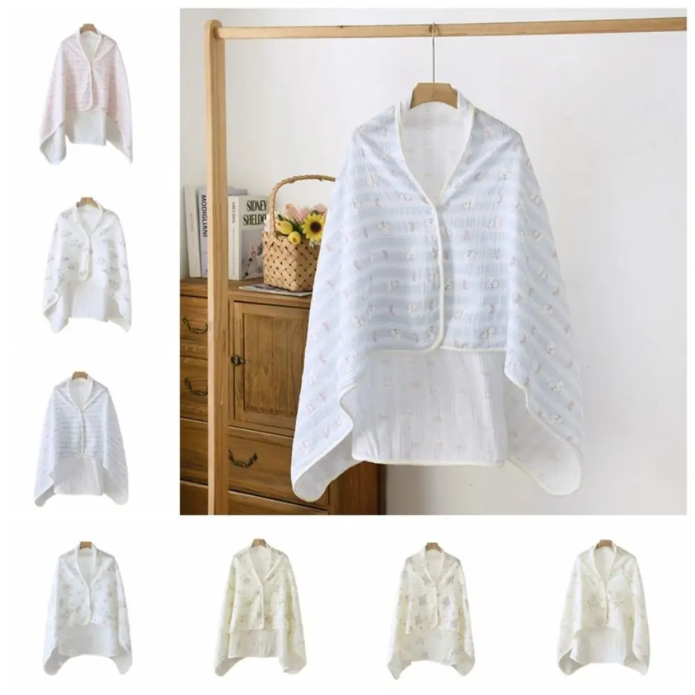 

Floral Printed Cotton Mother Cape Blanket Keep Warm Feeding Cover Cartoon Mommy Shawl Breathable Soft