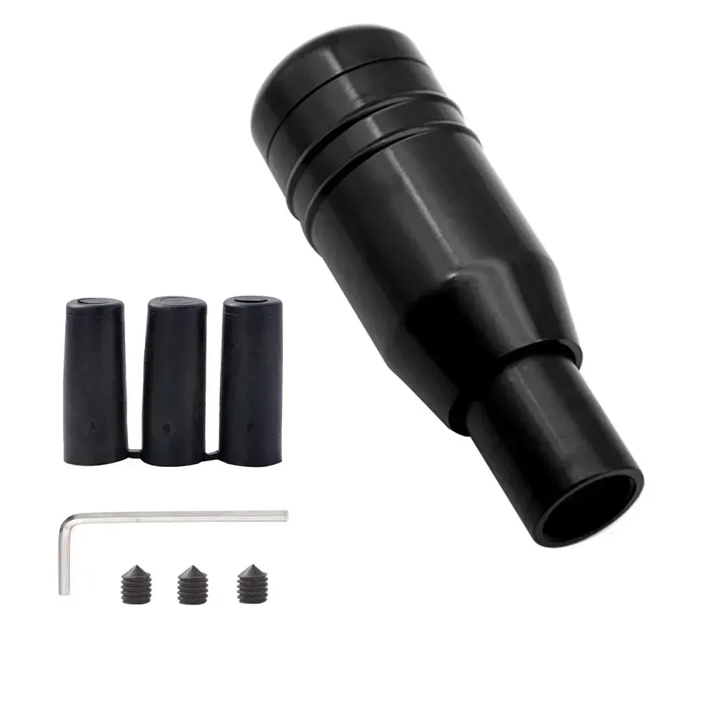 Universal Aluminum 9.5cm Racing Gear Shift Knob - 3 Adapters for Manual Transmission Shifter Lever