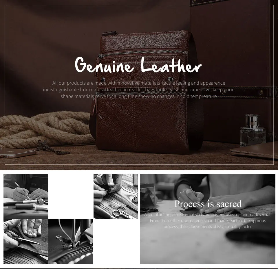 HUMERPAUL Umhängetaschen für Herren aus echtem Leder, große Kapazität, Schultertasche, multifunktional, kurz, für Reisen, Messenger-Pack – Detail 4
