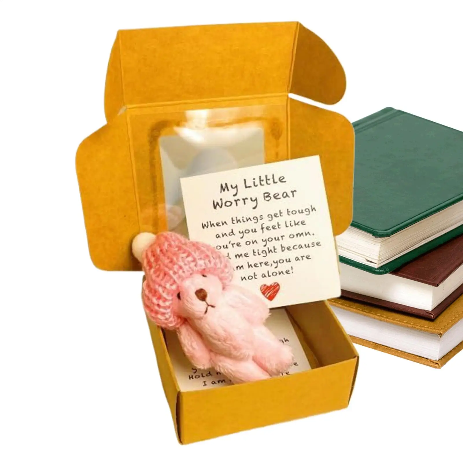 

Крошечные медведи, мягкие игрушки в коробке, карманная игрушка ручной работы с маленькими животными и вдохновляющей карточкой для детей, детский душ