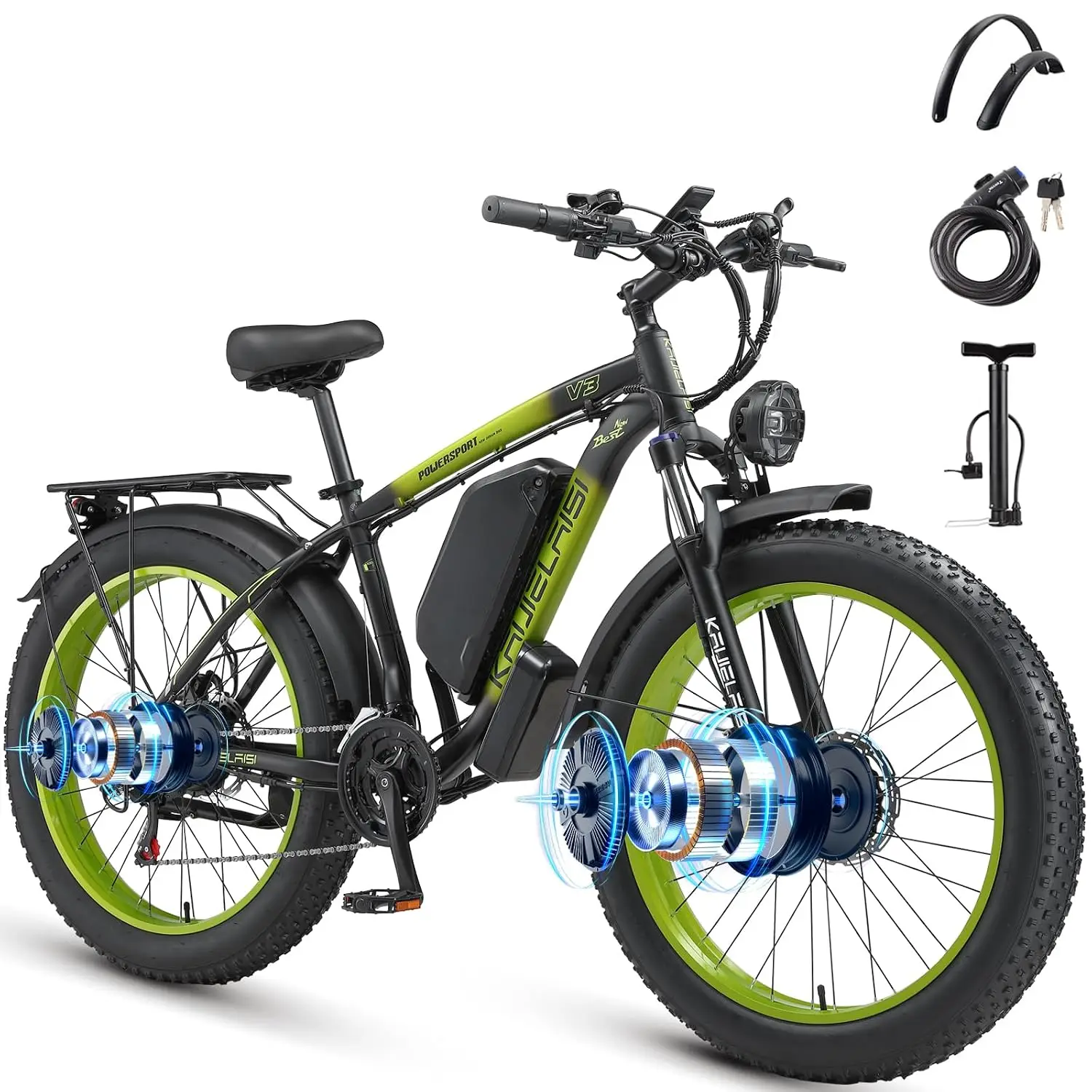 Ebike Adults 4000W Dual Motor 26