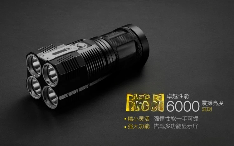 TM28 6000 Lumens Search Monster Flashlight 18650 Battery