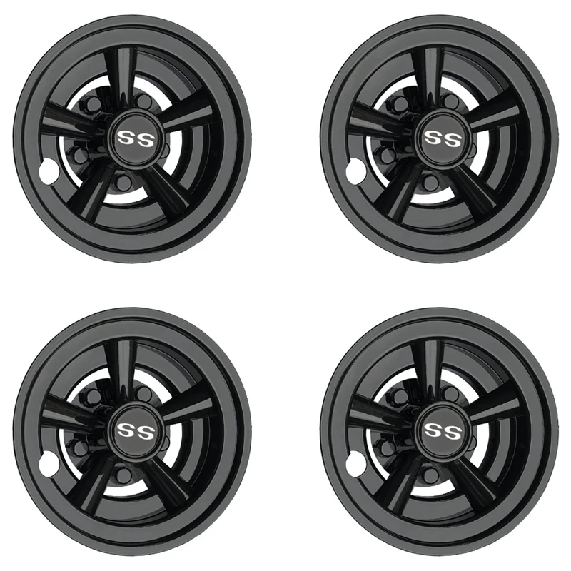 4Pcs 8Inch SS Golf Cart Wheel Cover Cap 5 Spoke Design Hub Cap For Golf Cart Club Car EZGO Yamaha