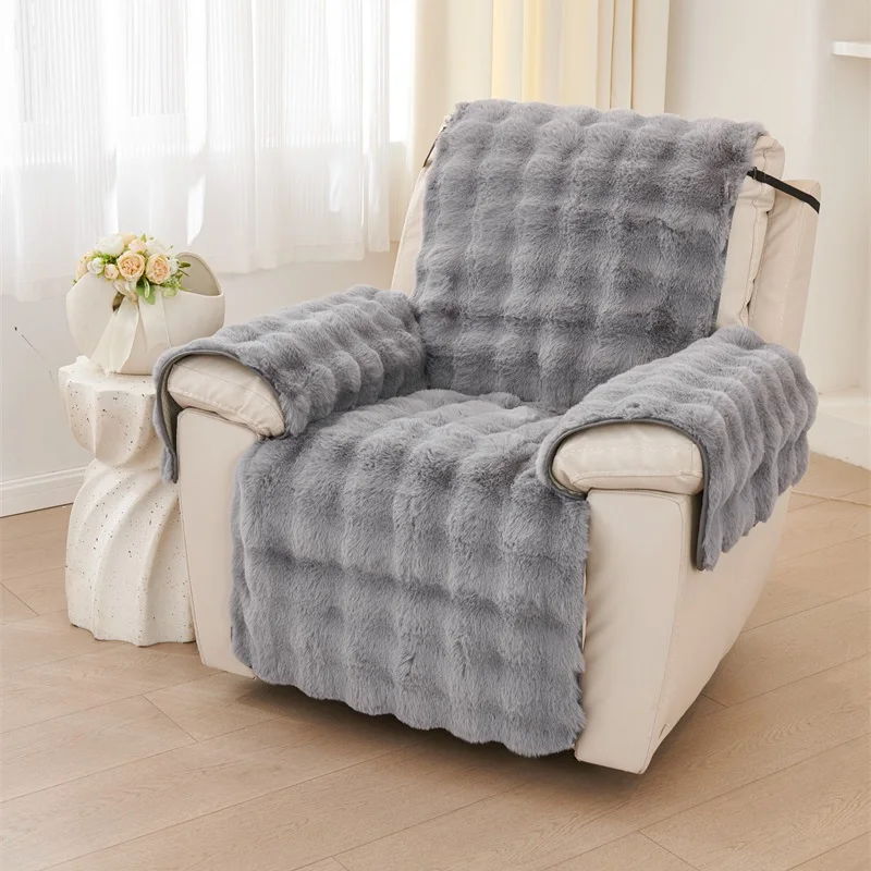 

1 Seater Thick Plush Recliner Sofa Cover Anti-cat Scratch Single Armchair Cover Soft Warm Relax Lazy Boy Chair Slipcover Home