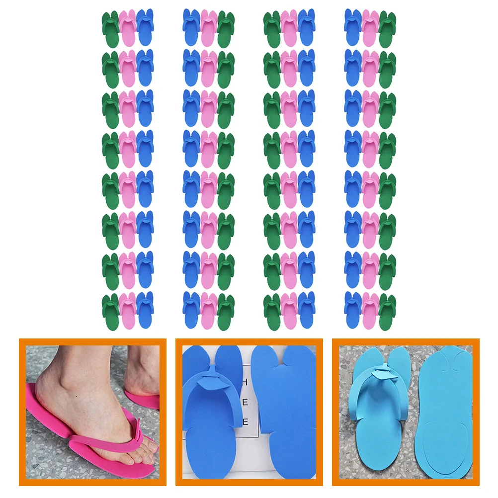 Zapatillas desechables de pedicura, sandalias antideslizantes de EVA para Spa, para invitados, 48 pares