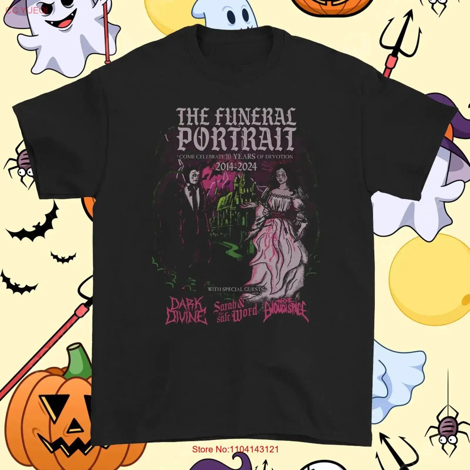 Camiseta de algodón The Funeral Portrait Band para fanáticos, talla única, BT328, estilo vintage lavado, para uso diario, gráfico, a la moda, unisex
