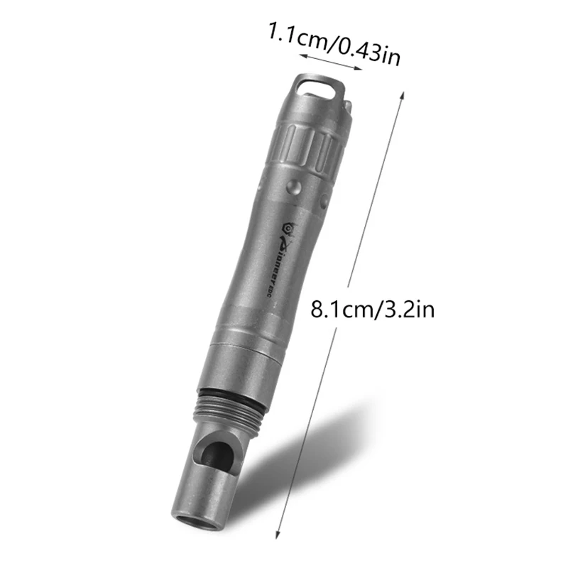 Stylo à bille pour écran tactile, avec fonction sifflet, capuchon de stylo en spirale de 3.19 pouces, stylo de poche EDC en titane
