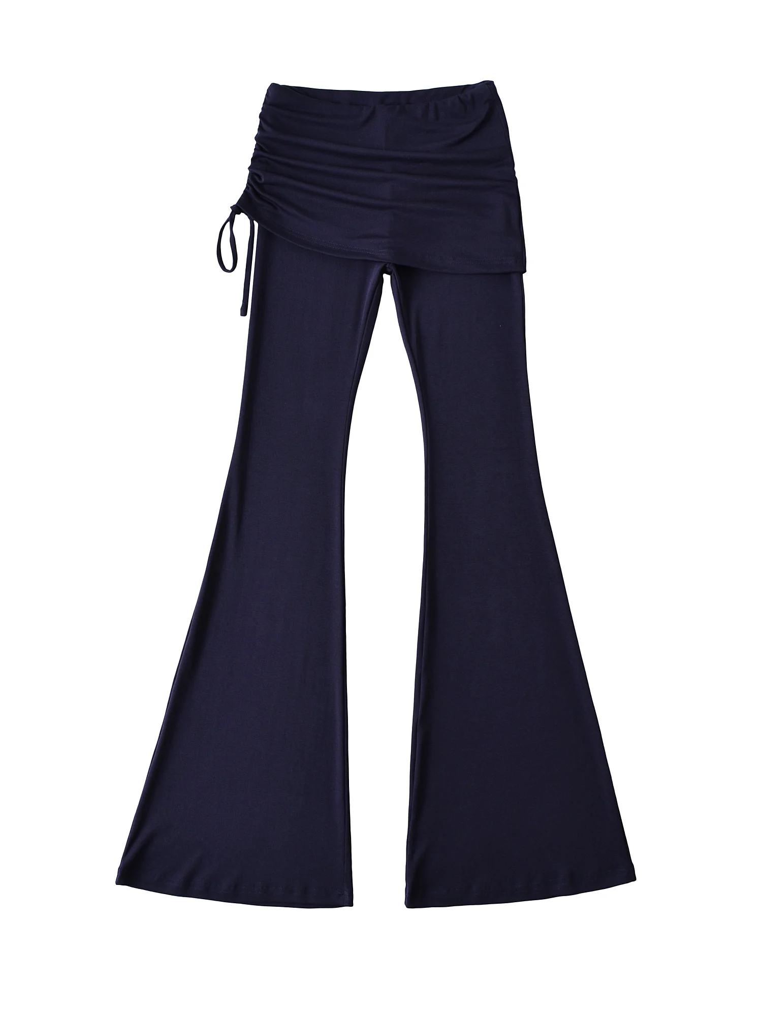 Amerykańskie spodnie wyszczuplające z wysokim stanem, rozszerzane, codzienne, spodnie do jogi, spódnico-spodnie, luźne spodnie z bocznym sznurkiem, długie spodnie.