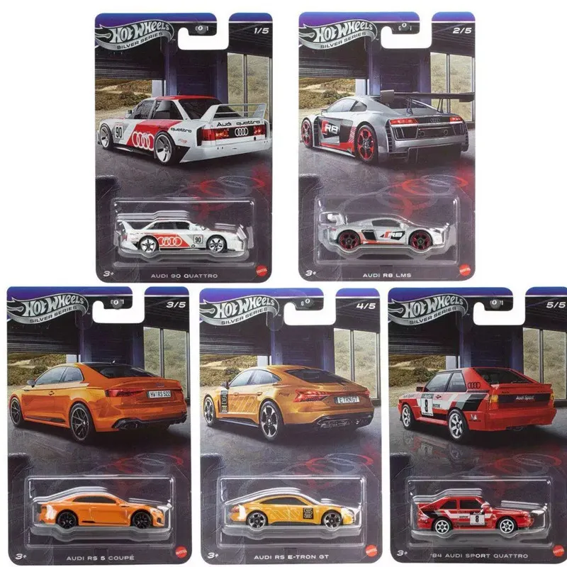 Hotwheels - Modelo de Coche de Aleación Fundida a Presión, Serie Plata, Grt01 Audi Rs E Tron Gt, Vehículo Coleccionable para Exhibición y Aficionados