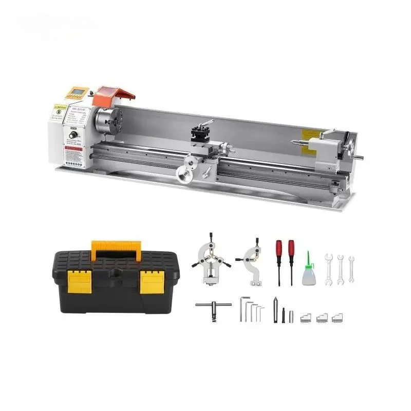 

【Горячая】8,7 x 39 дюймов настольный токарный станок по металлу с автоматической подачей и переменной скоростью 1250 Вт, бесщеточный двигатель для прецизионной обработки деталей