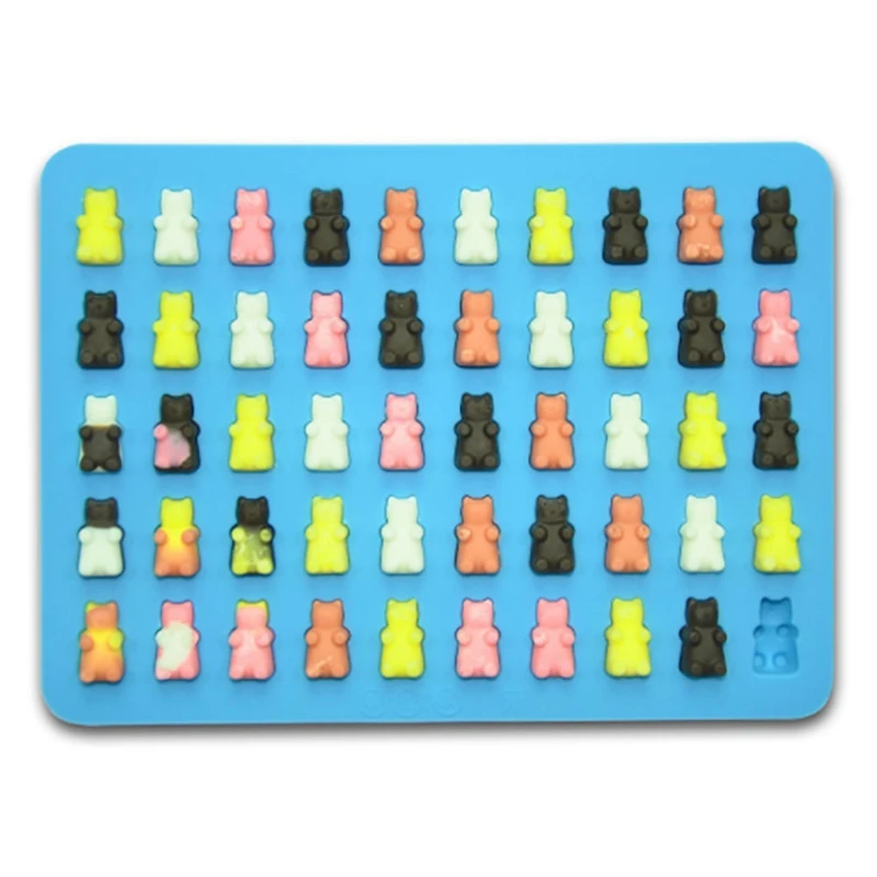 Jelly Bear Cake Candy Trays Silicone Forms Silicone Mold Gummy Bear Shape Bear Mould Rubber Chocolate Maker