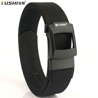 TUSHI Tactical Belt for Men Metal Automatic Buckle Military Belt Hard Gun Belt Thick Nylon EDC Waistband Girdle IPSC Accessories