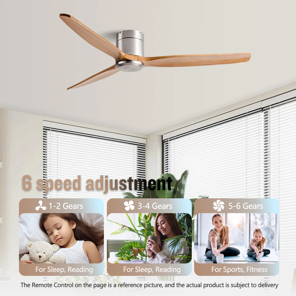 Kipas Langit-langit 42/52/60 Inci 3 Bilah Ventilator Kayu Industri Antik Remote Control untuk Kedai Kopi Rumah Hotel Kantor