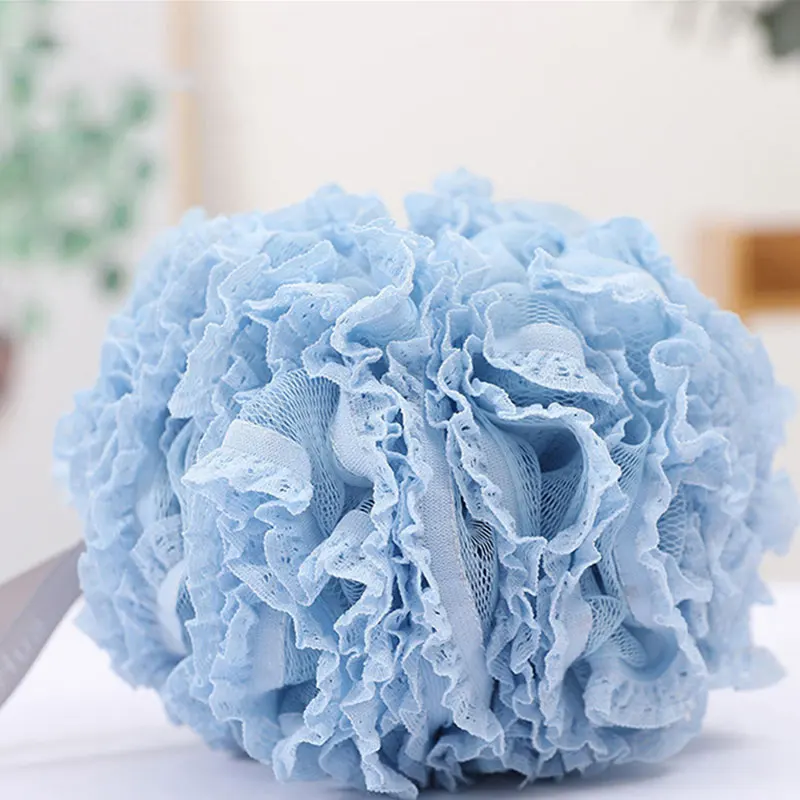 Soft Shower Mesh Foaming Sponge Exfoliating Scrubber Blue Bath Bubble Ball Body Skin Cleaner Cleaning Tool Bathroom Accessories