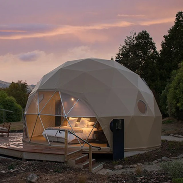 Tiendas de campaña de cúpula geodésica de lujo para exteriores, Igloo Hotel Mars, sujeción Glamping, 6 metros, 8 metros, 15m de diámetro, tiendas para acampar