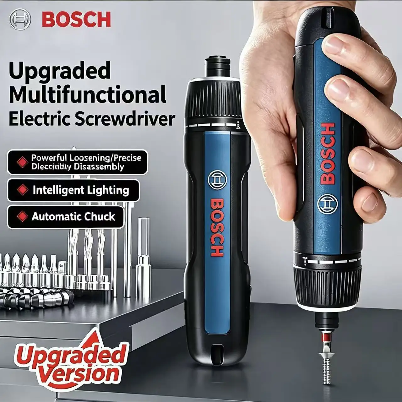 Bosch Go 3 Cordless Screwdriver, Forward/Reverse Control, Durable Motor for Consistent Performance in Home & Office Tasks
