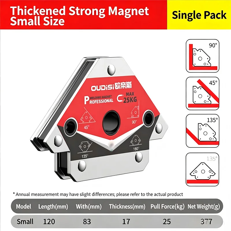 Magnetischer Schweißhalter 25/55/75kg Starker Magnet Schweißer-Positionierer Mehrwinkel-Lokalisator Befestigungswerkzeug Schweißhilfsmagnet für – Detail 12