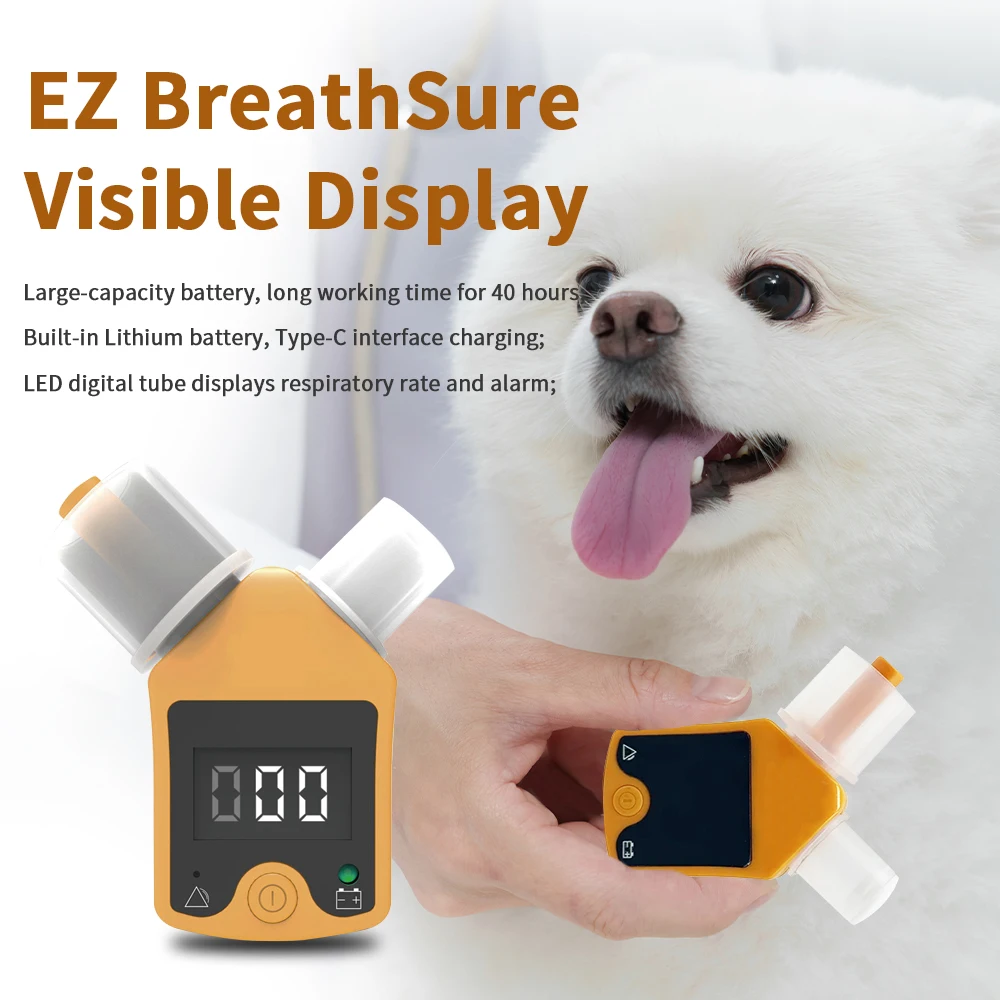 1PC Animal Automatic Apnea Monitor Breathing Safe Respiratory Monitor Anesthetic Monitoring Veterinary Pet Instrument