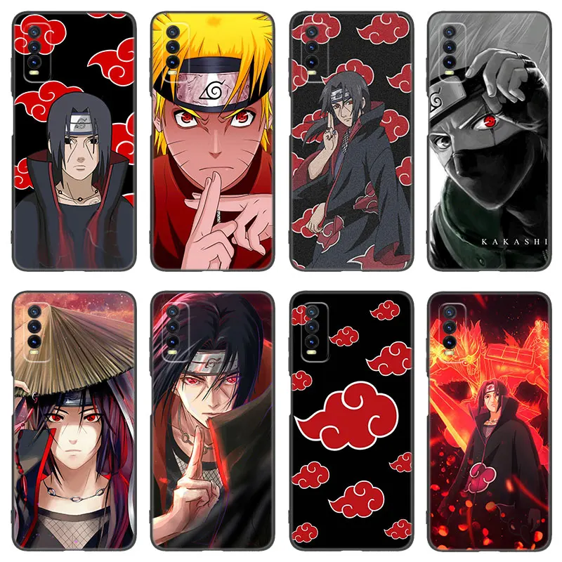 Cool N-Narutos Anime Black Silicone Phone Case For VIVO V27 V29 V30 Pro Y02 Y15 Y17 Y33 Y76 S Y27 Y55 Y78 5G Y16 Y21 Y22 Y35 Y36