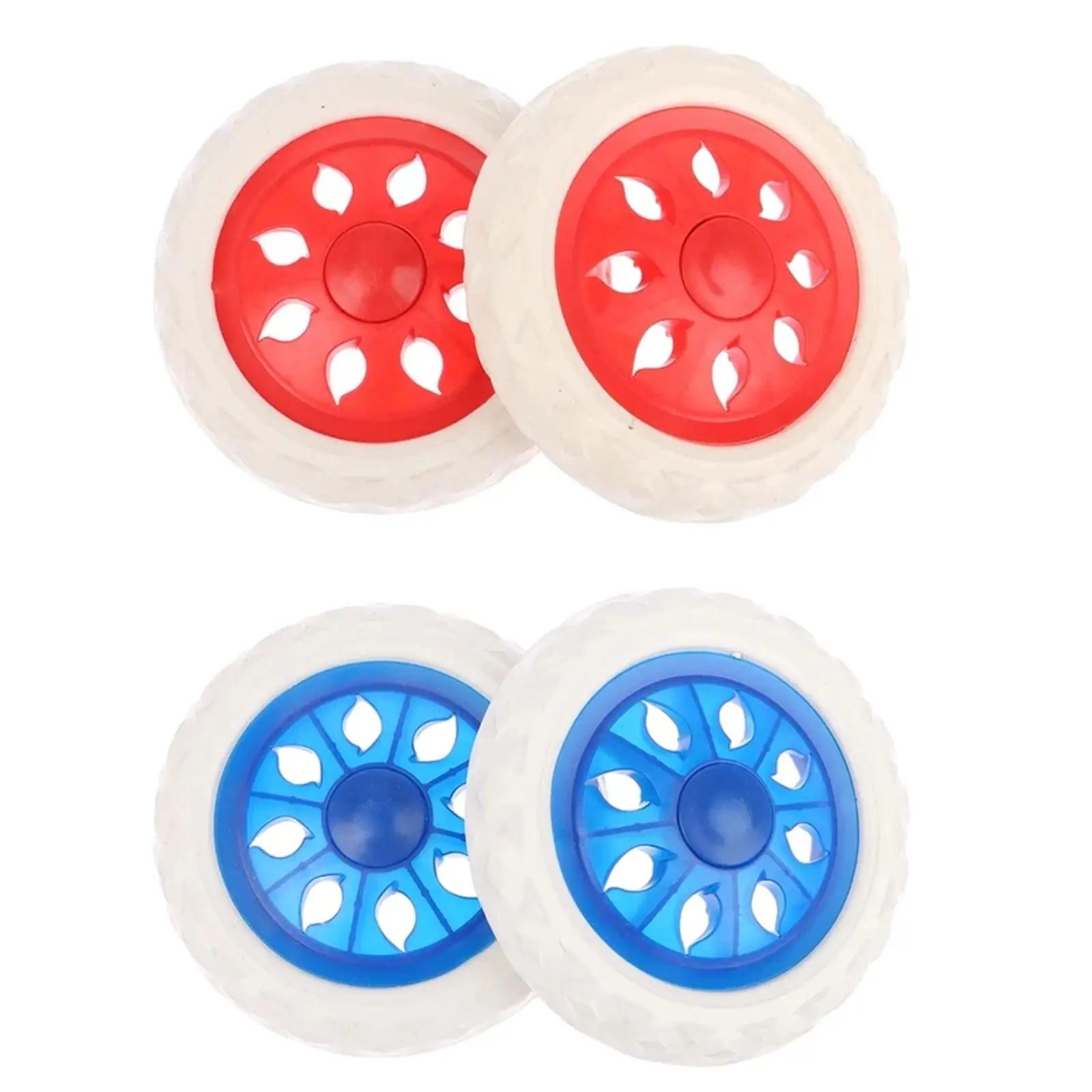 2x Rubber Foaming Wheels Portable Shopping Cart Wheel Replacement for Travel Luggage Cart Foldable Grocery Cart Luggage Trolley
