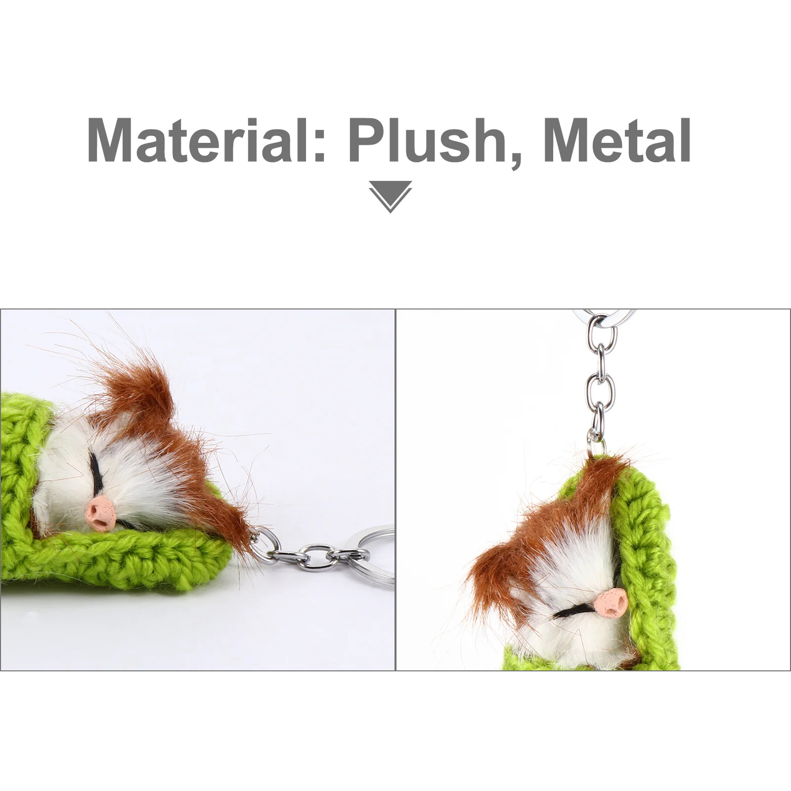 1 قطعة سلسلة المفاتيح على شكل فأر النوم مادة ممتازة لطيف حلقة رئيسية حامل لحقيبة الظهر الهاتف الخليوي مفاتيح السيارة ملحق أنيق