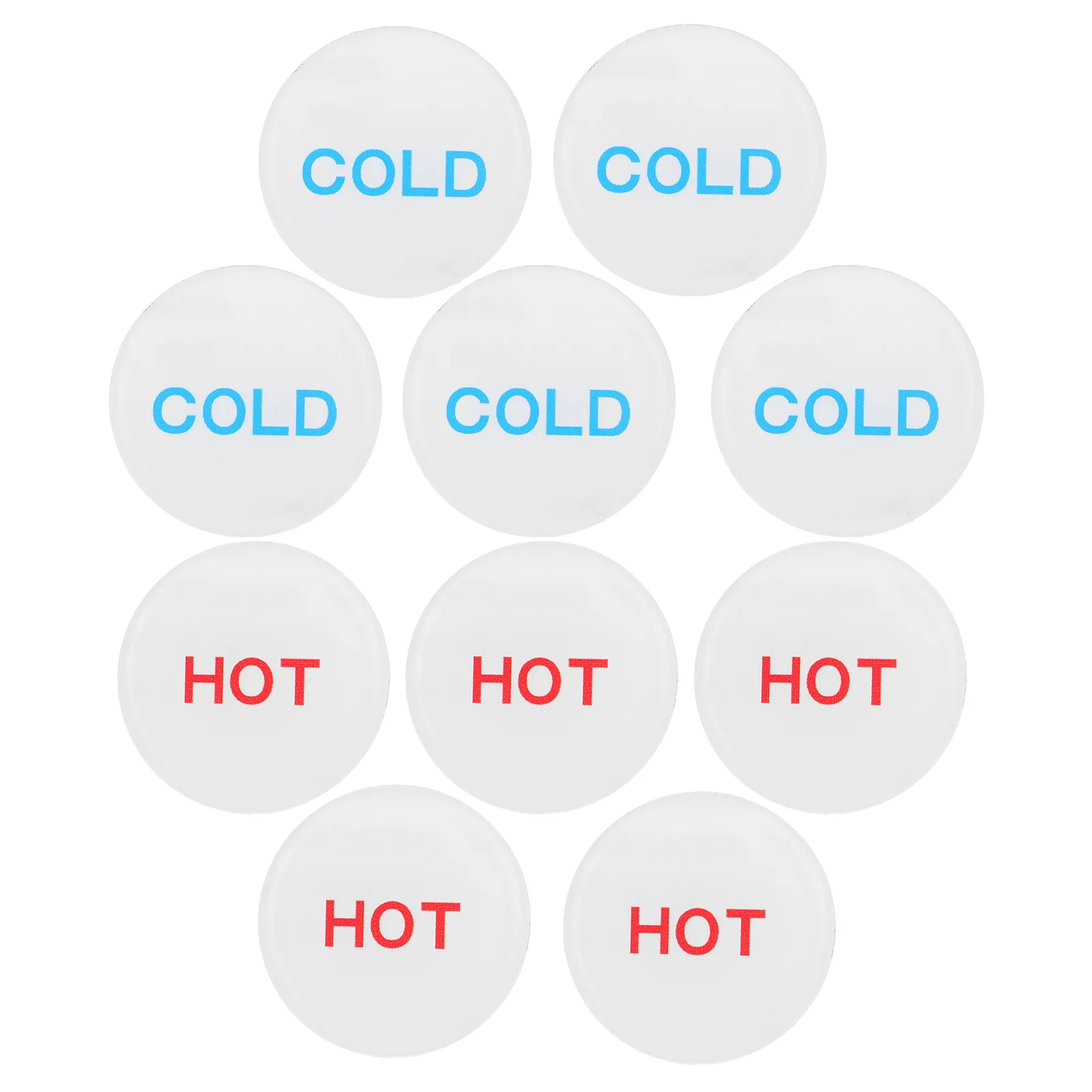 10 قطعة علامات المياه الساخنة الباردة الاكريليك للحمامات الفندقية صنبور مؤشر ملصقات علامات السلامة الحمام المصارف التسمية ديكور