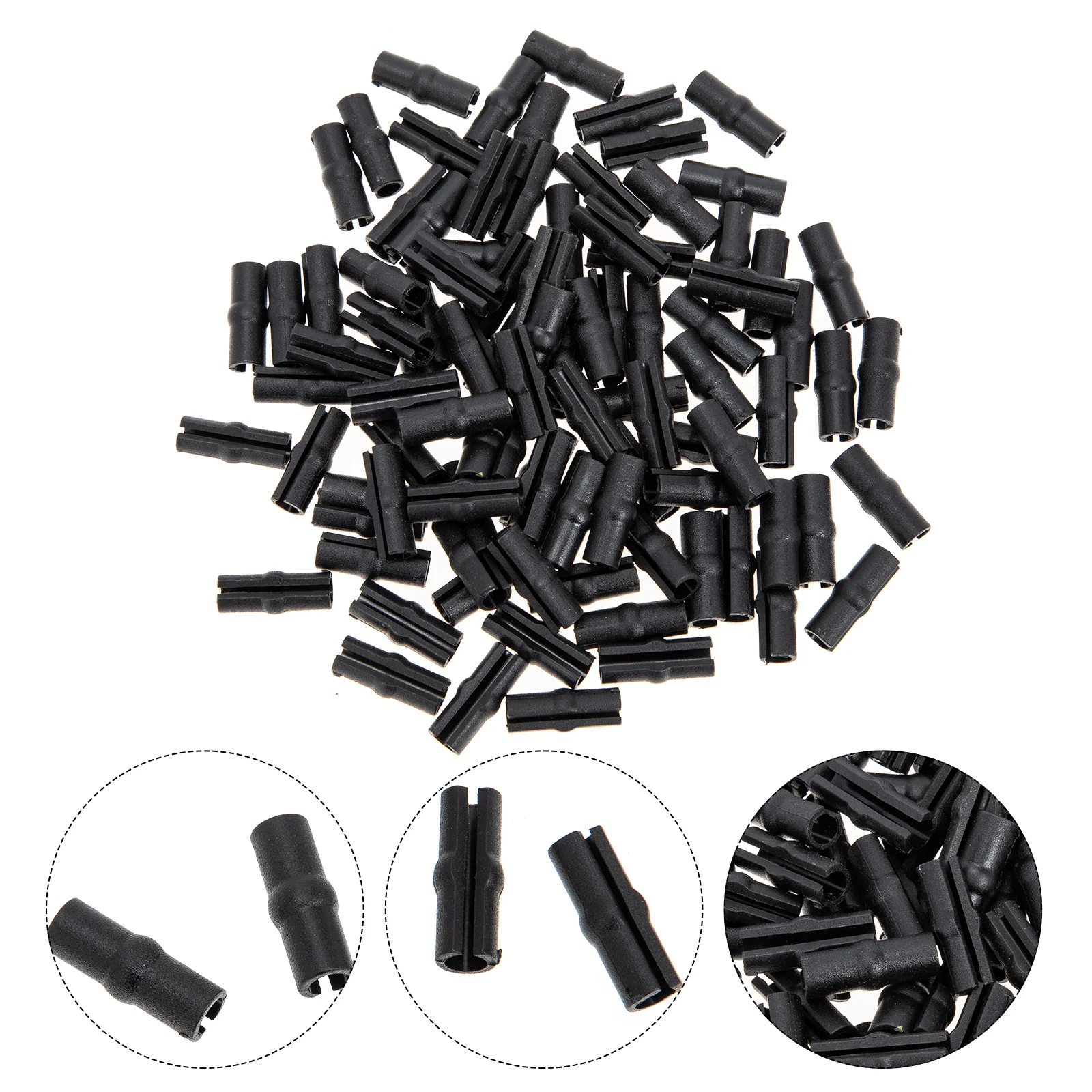 

100 Pcs Wire Anti friction Protective Shell Plastic Loom Tubing Steel Wire Protector Non slip Feet Pad Durability Practical
