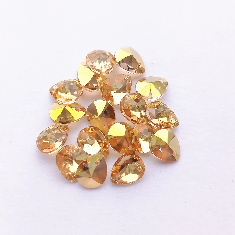 8x10MM XILION Mini forma di pera ciondolo con strass in vetro a foro singolo pietra preziosa AB di cristallo di alta qualità per accessori per