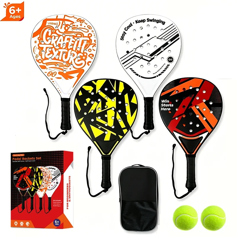 Tennisschläger, Bester Anfänger-Padel-Schläger mit EVA-Softcore, Leichtgewicht-Schläger für Kontrolle und Präzision auf dem Platz, für Kinder und Erwachsene