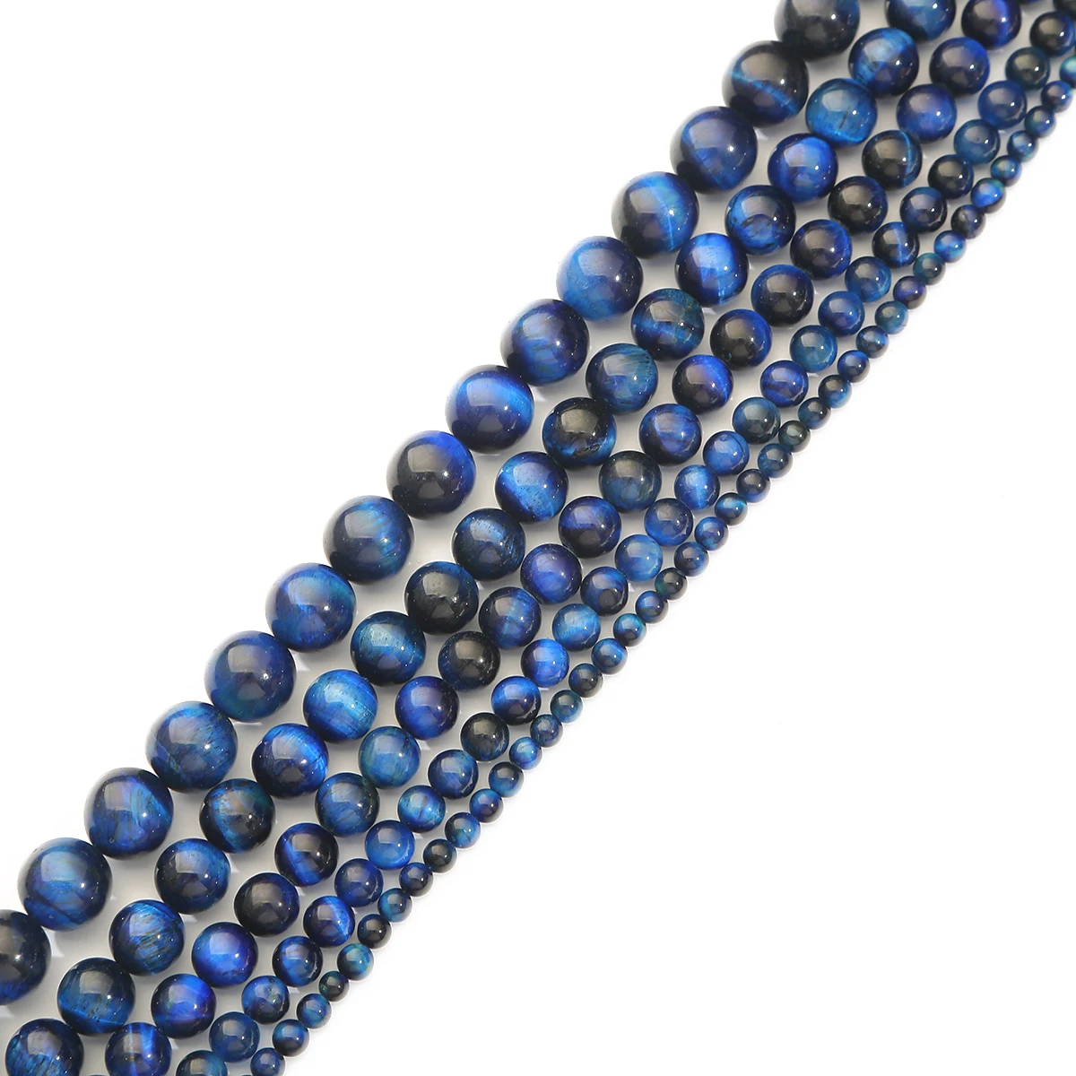 4mm-12mm Dunkelblaue Tigerauge-Natursteinperlen, lose runde Spacer-Perlen für DIY-Schmuckherstellung, Armband, handgefertigte Accessoires – Detail 5