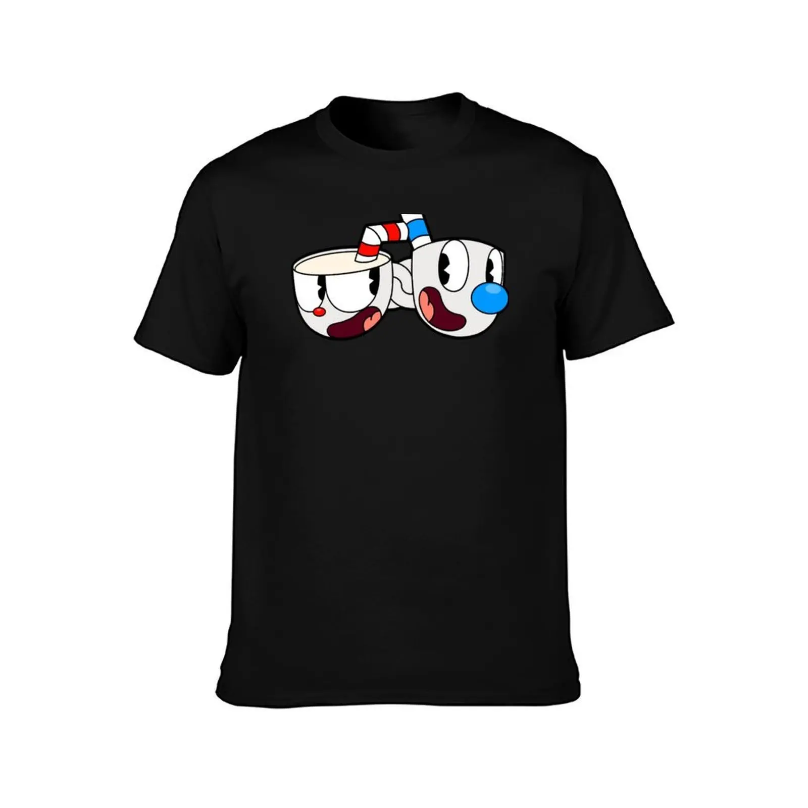 Cuphead and Mugman T-Shirt man t shirts for men casual T-Shirt