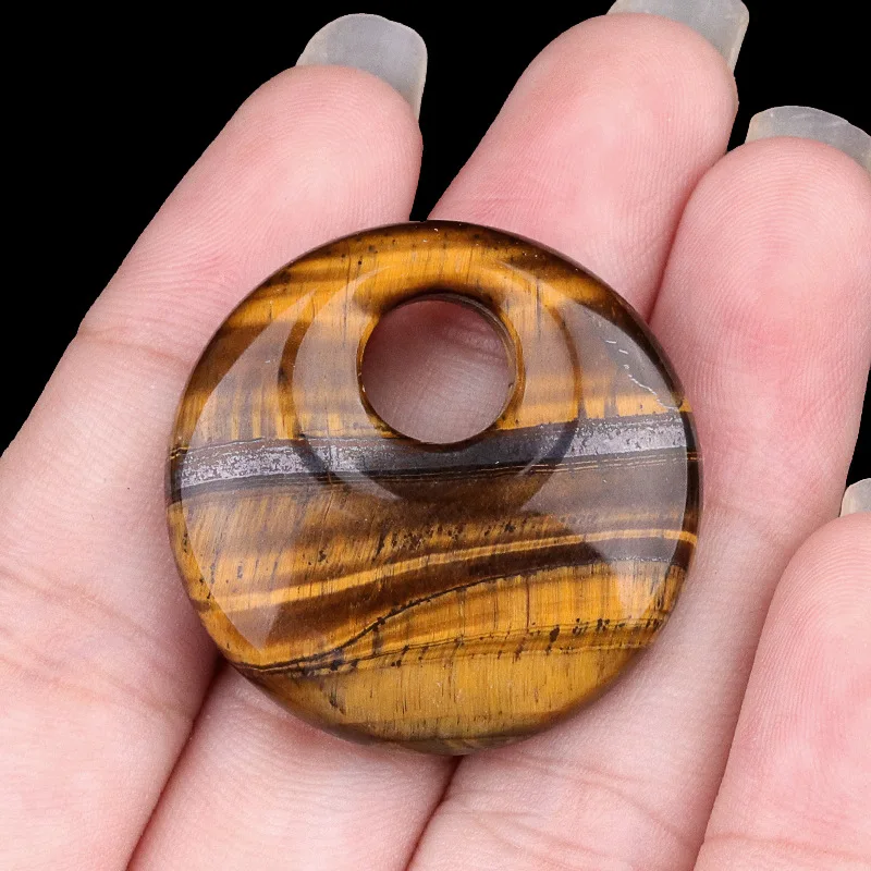 5 szt. Naturalne kamienie z dużym otworem, koraliki ametyst, zielony awenturyn, luźne koraliki do tworzenia biżuterii DIY, naszyjników, kolczyków, bransoletek, 30 mm