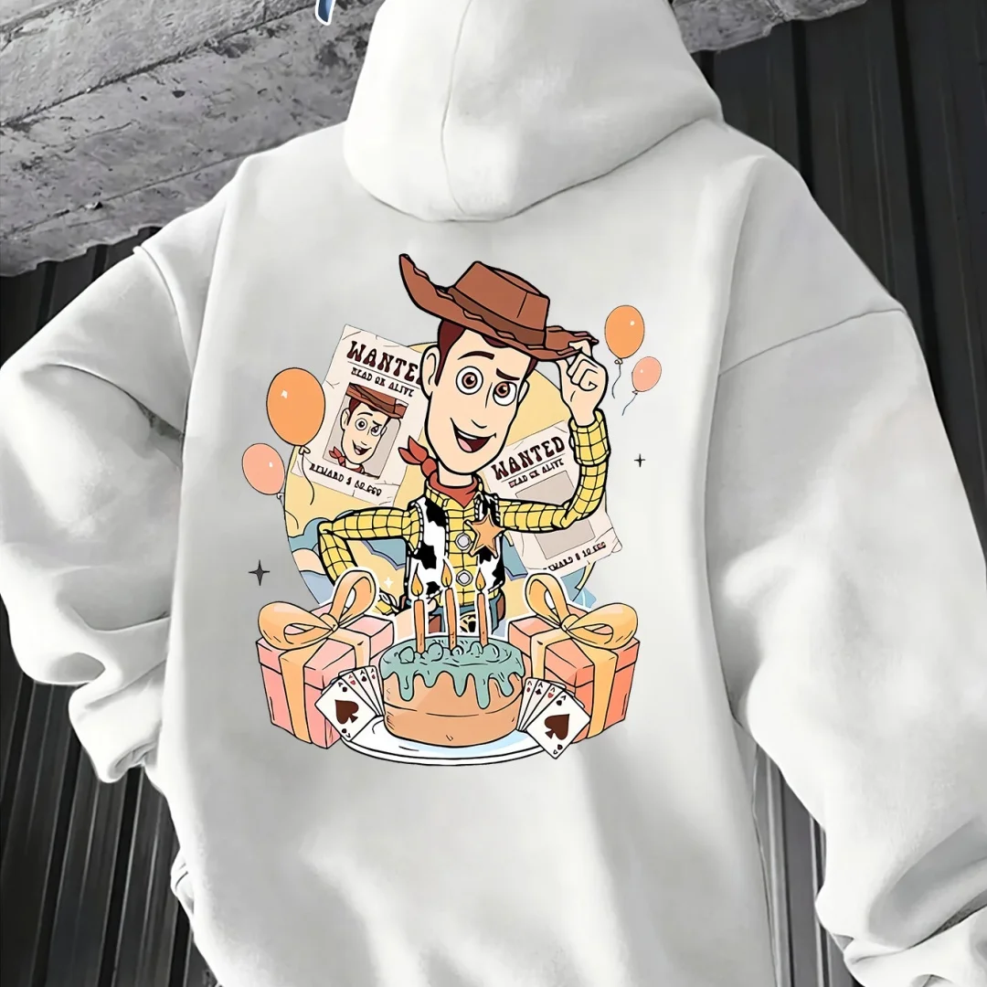 

Толстовка с рисунком «История игрушек Диснея», толстовка из чистого хлопка, весенне-осенняя роскошная модная универсальная мужская и женская толстовка с капюшоном Y2K