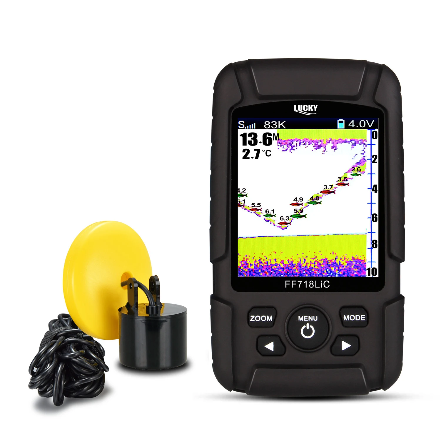 LUCKY-Portable Fish Finder Dual Sonar Frequency 2.8 