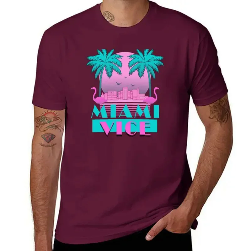 Miami Vice - Retro 80s Design T-Shirt sublime summer clothes for a boy Men\'s clothing