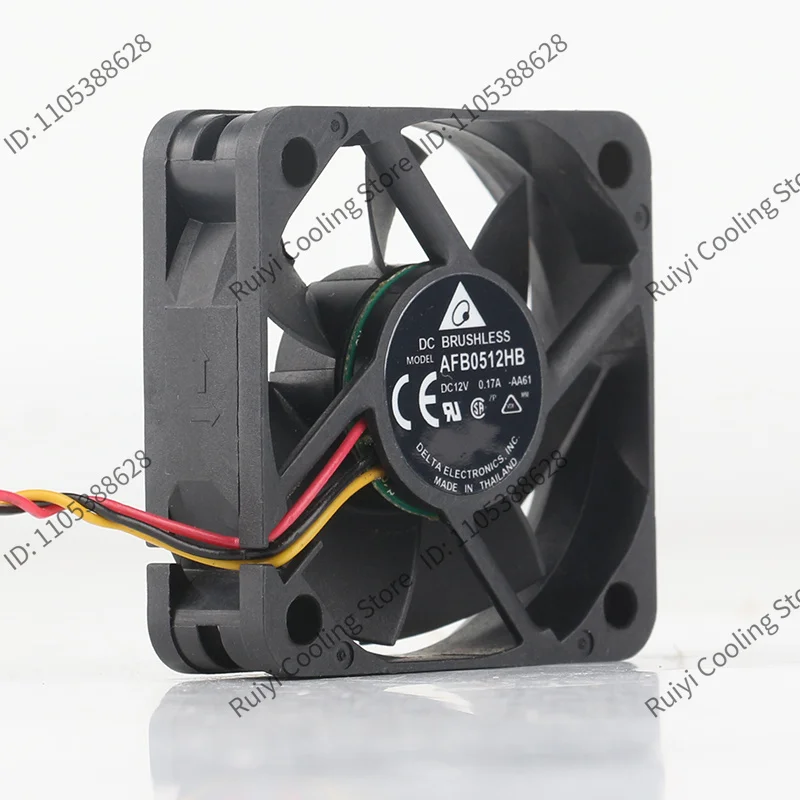 Delta Cooling fan DC12V 0.17A AC EC 5015 50X50X15MM 5CM Inverter Server CPU Chassis Power Supply 3-wire AFB0512HB-AA61