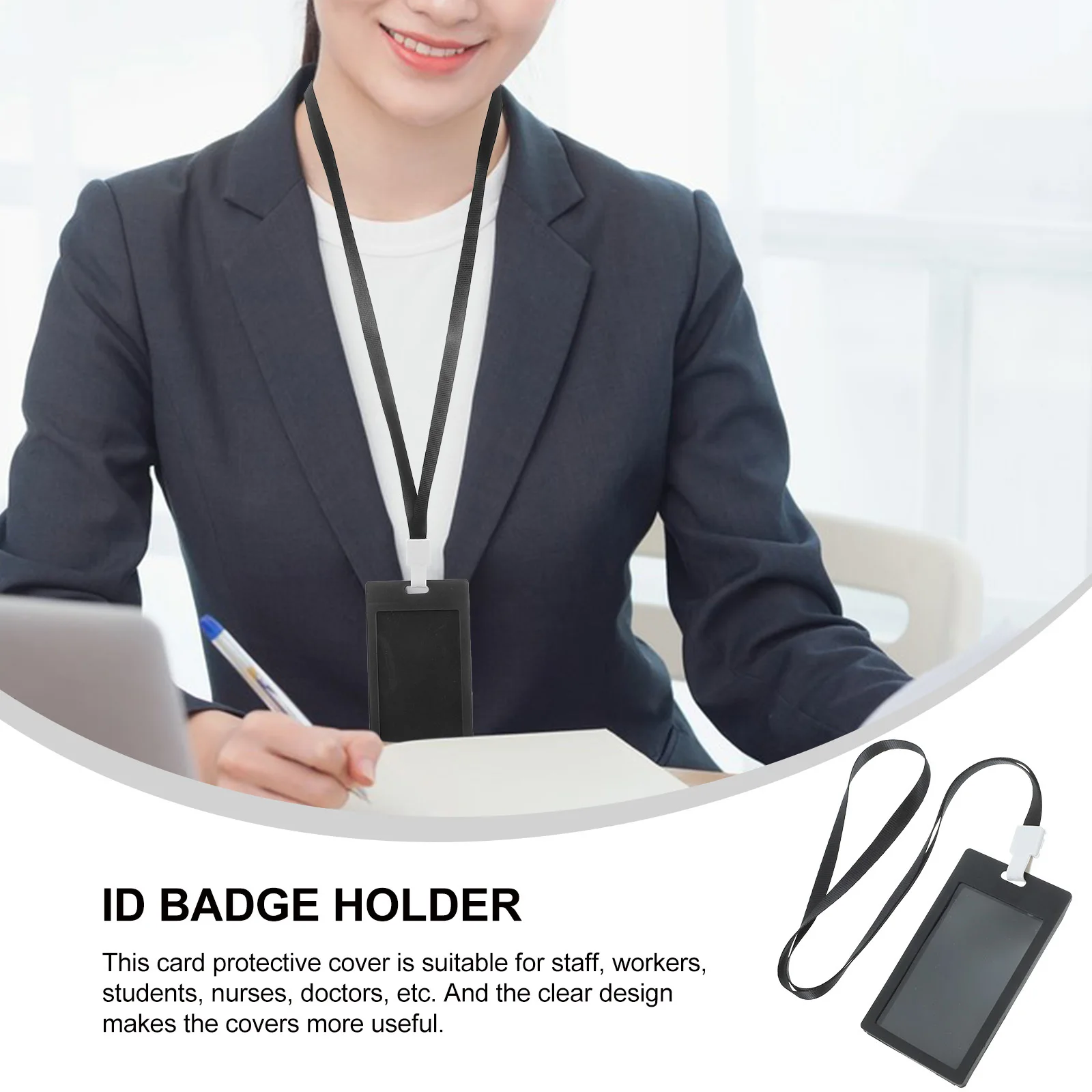 BUTIFULSIC 3 مجموعات حامل شارة شفافة مع الحبل لبطاقة الهوية غطاء اسم كروز لعبة البوليستر حامل كليب #1