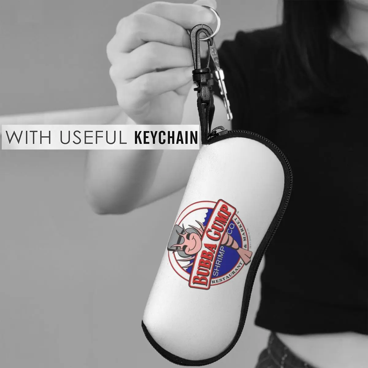 Bubba Gump Forest Shrimp Seafood Shell Glasses Case Protector Sunglasses Box Women Men Soft Eyeglasses Bag Pouch